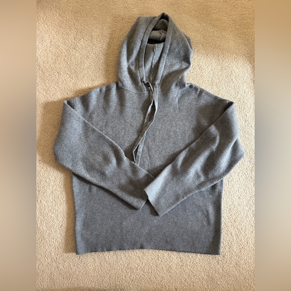 A New Day Women Pullover Long Sleeve Hoodie Gray Sweater Small